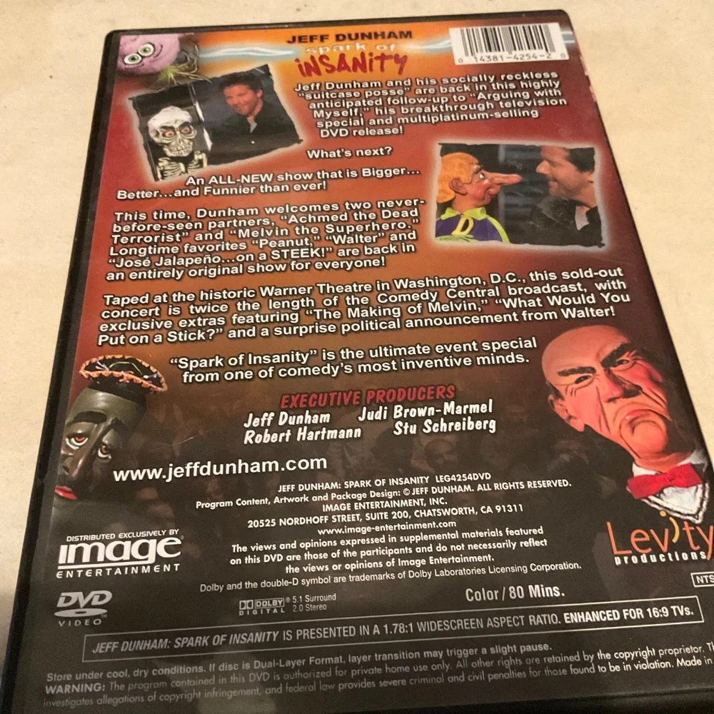 DVD - Jeff Dunham Spark of Insanity. V34